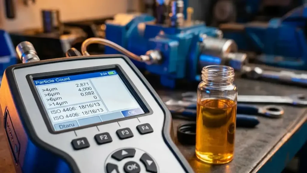 Contagem de partículas no óleo hidráulico: como funciona e o que o resultado revela